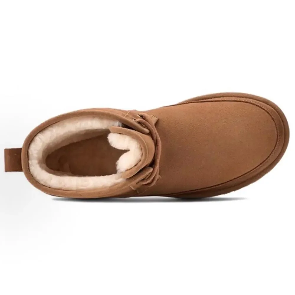 UGG MEN'S 12 CLASSIC MINI LENNOX LACE UP CHESTNUT 1174582 NIB